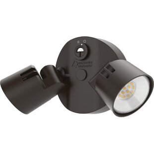 Corner Outdoor Twin Spot Light Halogen Floodlight Security Pir Motion Sensor 
