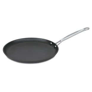 Even Heating Cooking Dishware 11-Inch Granite Crepe Pan Non-Stick Scratch-Resistant Forged Aluminum w/ QuanTanium Coating 