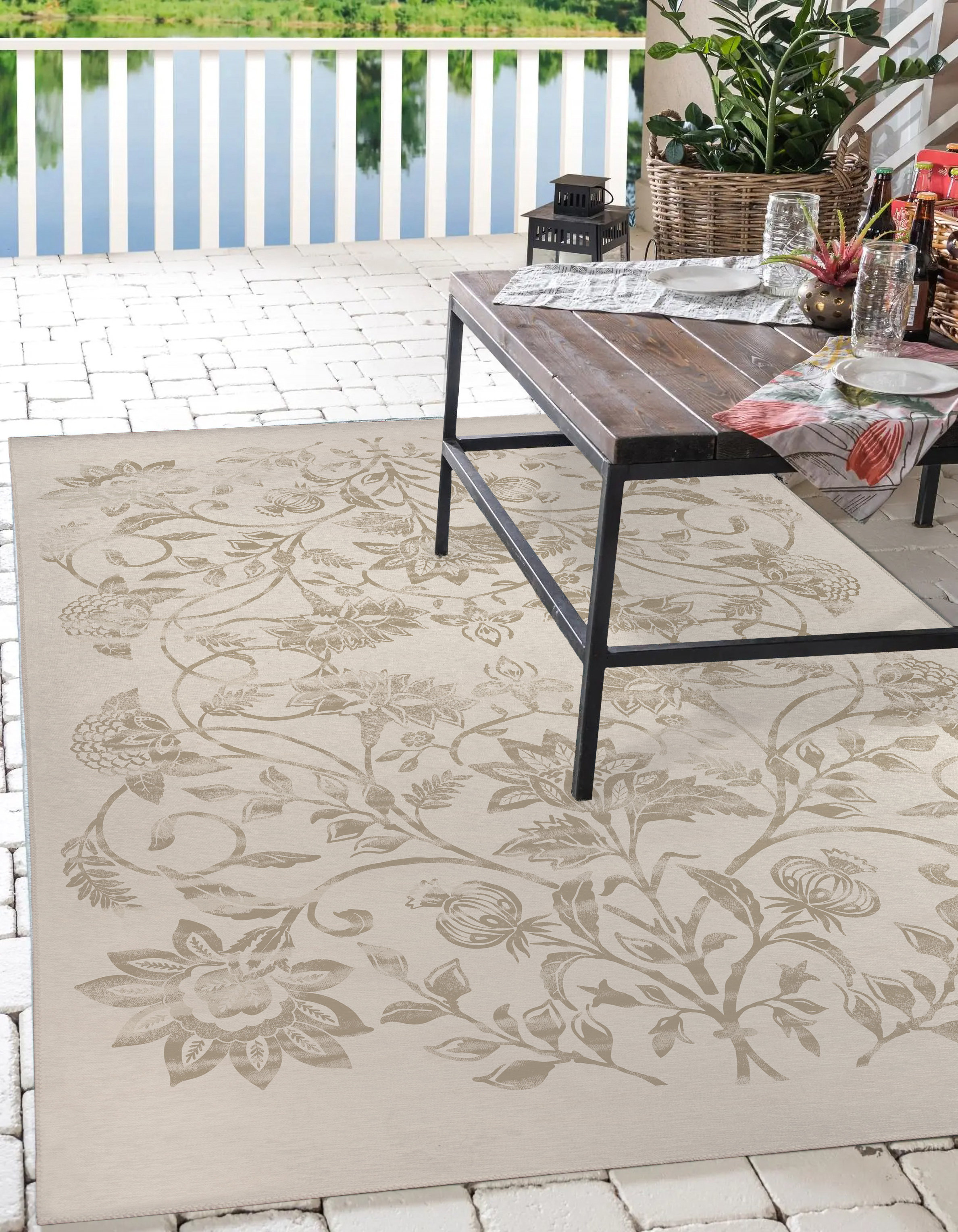 One Allium Way® Brown Indoor/Outdoor Rug Wayfair