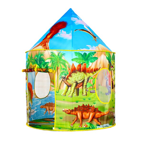 SISTICKER Kids PlayTent for Children Play House Gift to Boys and Girls Portable & Foldable Castle Playhouse Dinosaur Toy to Toddler Play Games Indoor and Outdoor 