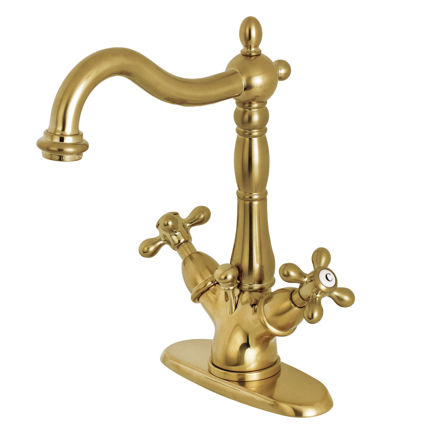 Kingston Brass Heritage Centerset Bathroom Faucet with Drain Assembly