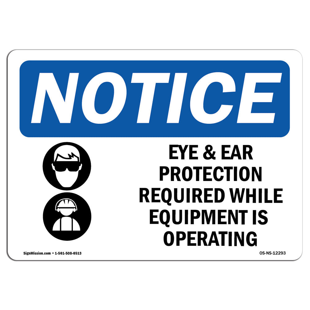 SignMission Eye & Ear Protection Required Sign Wayfair