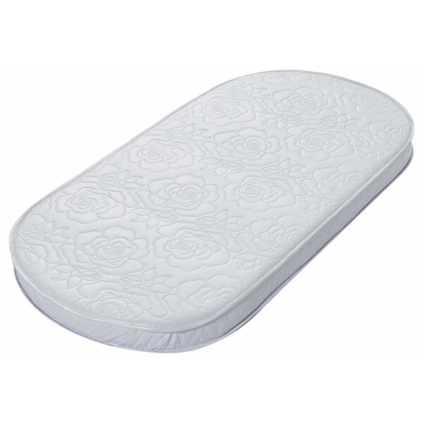 Soft Breathable Foam Interior Waterproof Exterior Thick Comfy Padded Design Also Fits Portable Bassinets Big Oshi Waterproof Oval Baby Bassinet Mattress 16 x 32 x 2 