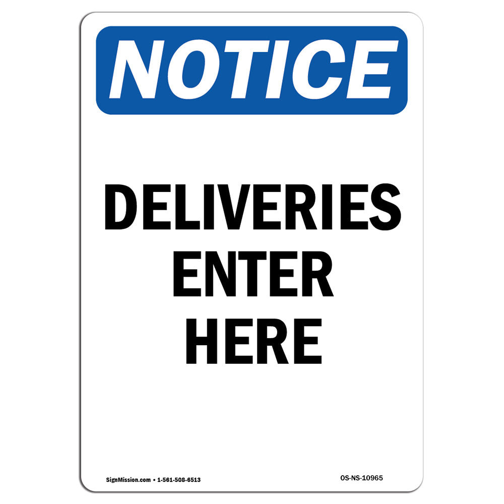 SignMission Deliveries Enter Here Sign Wayfair