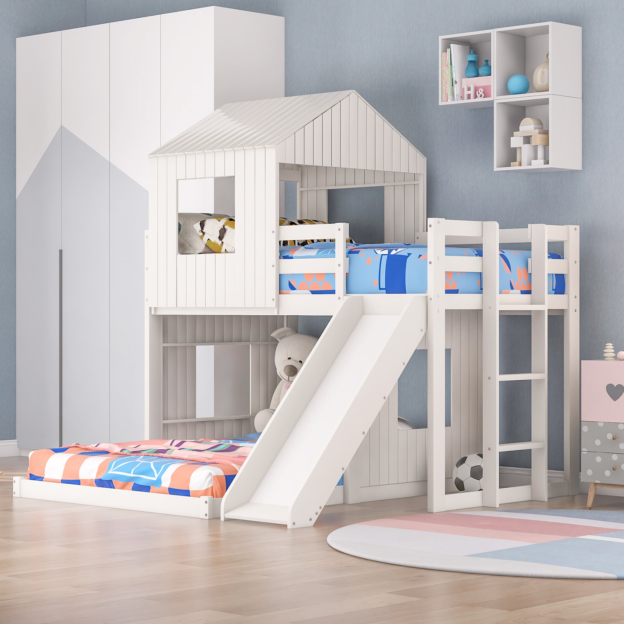 Harper Orchard Twin Over Full LShaped Bunk Beds by Harper Orchard