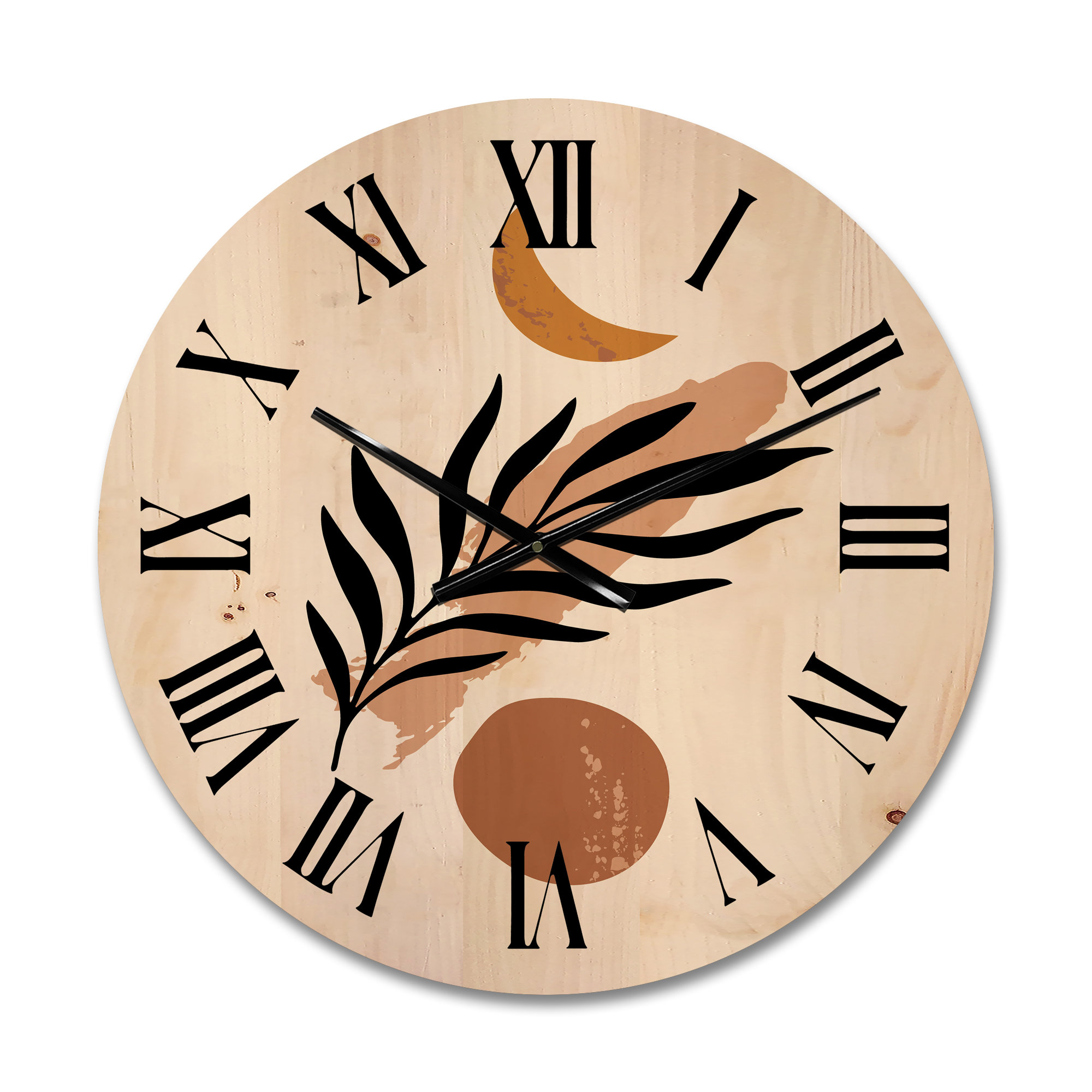 East Urban Home Solid Wood Wall Clock Wayfair