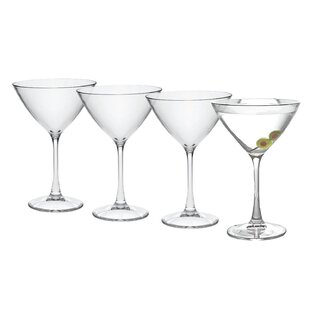 Crystal Clear Glassware Set of Martini Classic Stemmed Glasses 9 Oz 6 