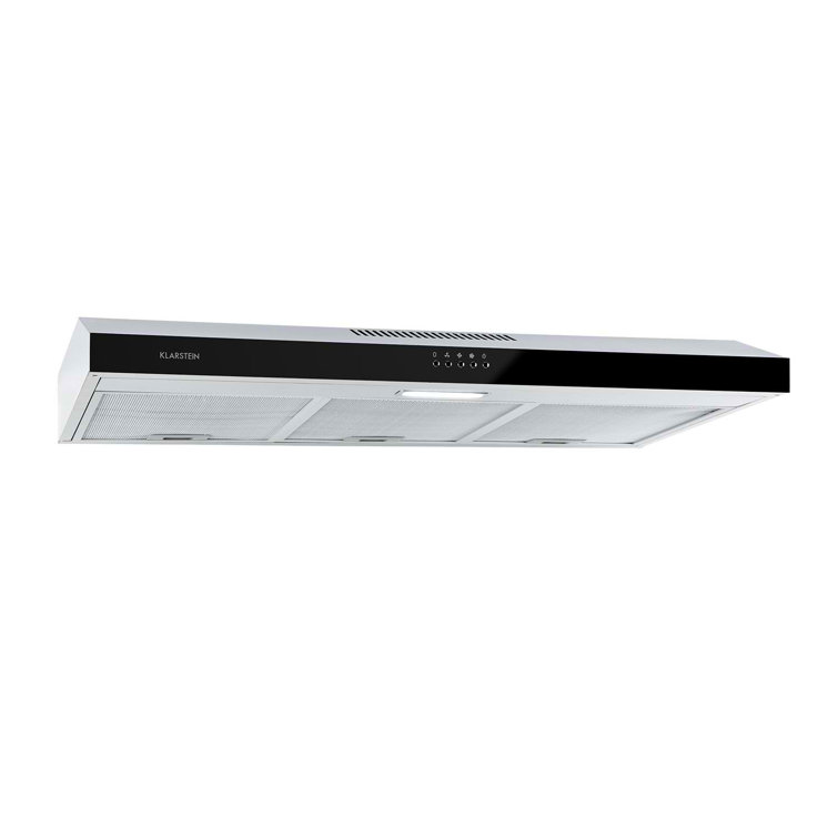 under cabinet black range hood