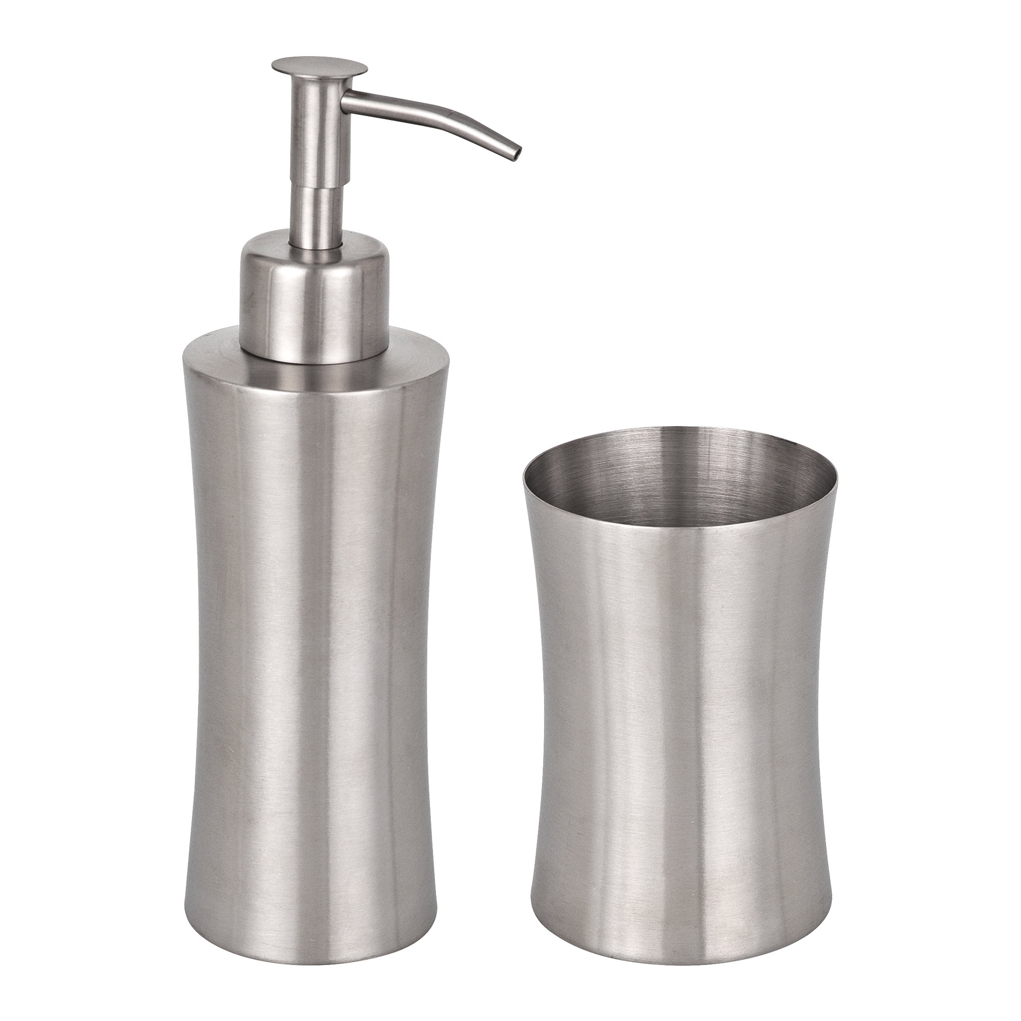 WENKO Bathroom accessory set Pieno, 2 parts, stainless steel Wayfair