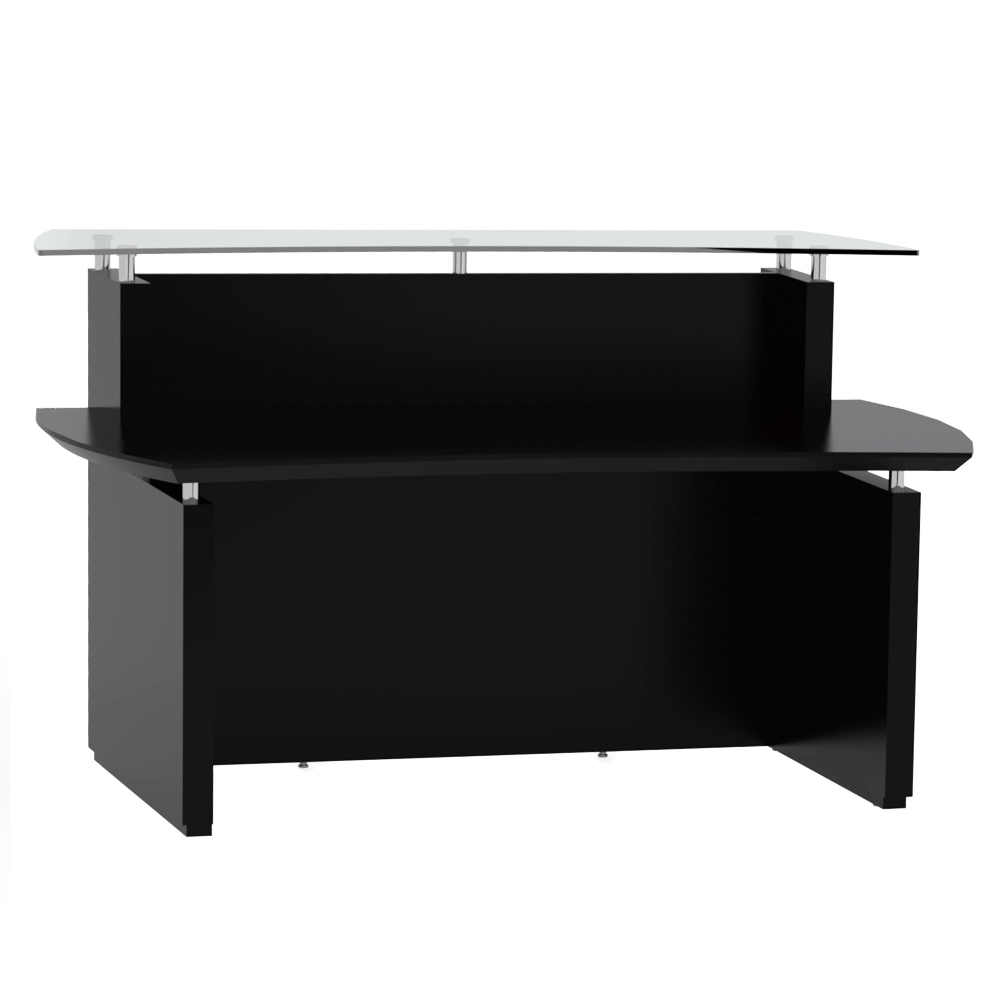 Safco Products Sterling 1 Rectangular Glass Reception Desk & Reviews