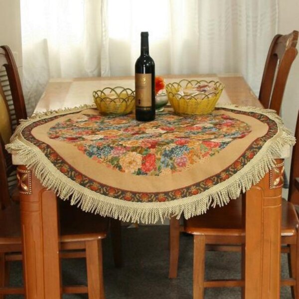 Indian Round Table Cover Cotton Beach Banquet Elephant Print Home Decor Tapestry 