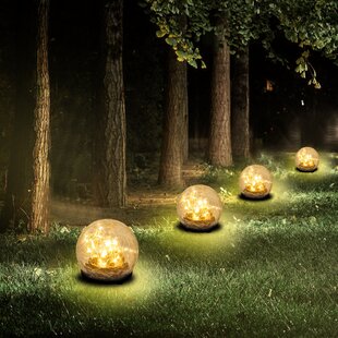 Details about   Solar Powered LED Ball Lights Outdoor Waterproof Path Way Garden Decking Lamp 