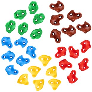 Hardware Kit Included KINSPORY 20 Pig Nose Shape Rock Climbing Holds for Outdoor Wooden Play Set 