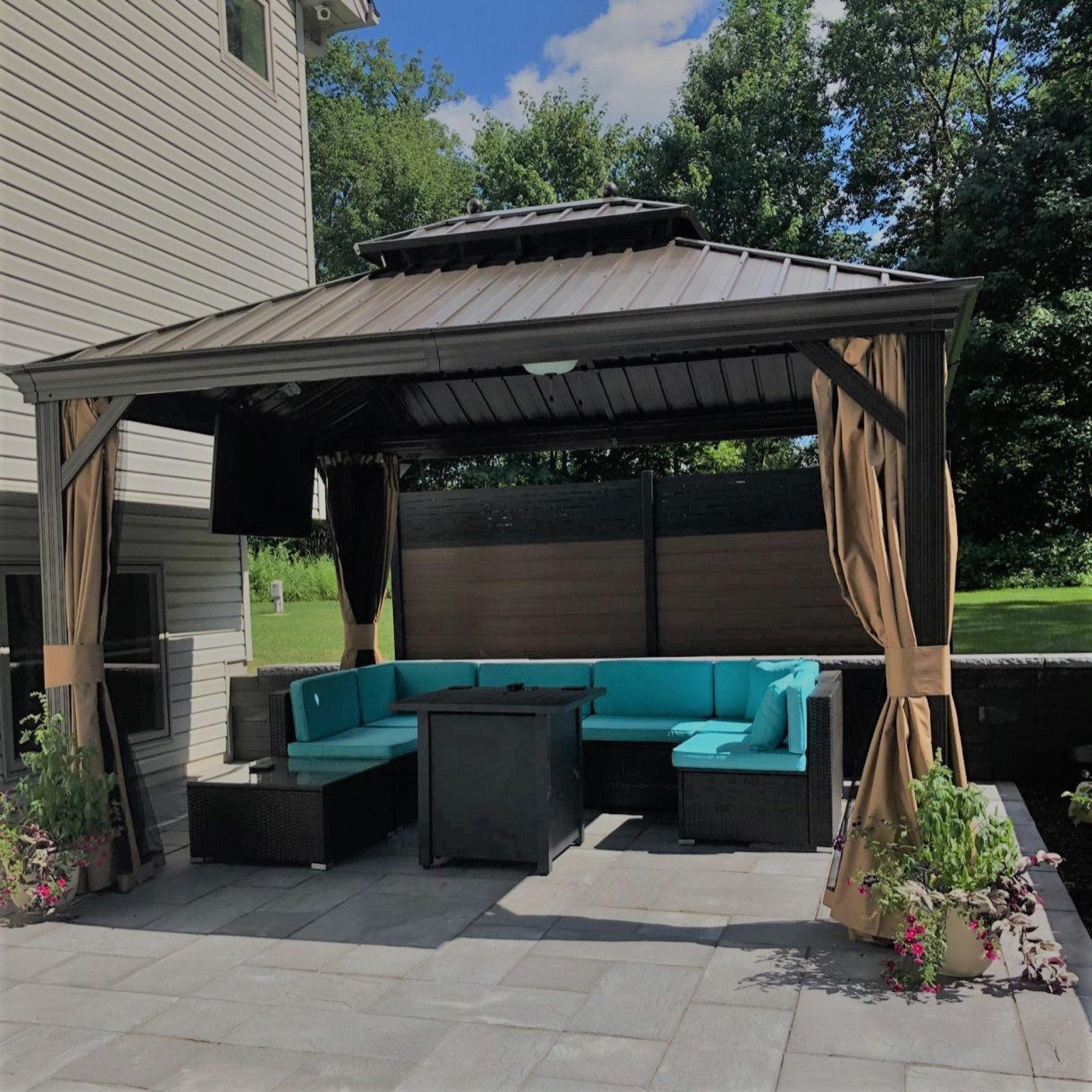 Purple Leaf 10 Ft. W x 14 Ft. D Aluminum Patio Gazebo Wayfair Canada
