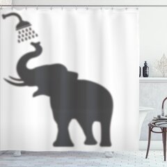 Elephant's Spouts Water 3D Shower Curtain Polyester Bathroom Decor  Waterproof 