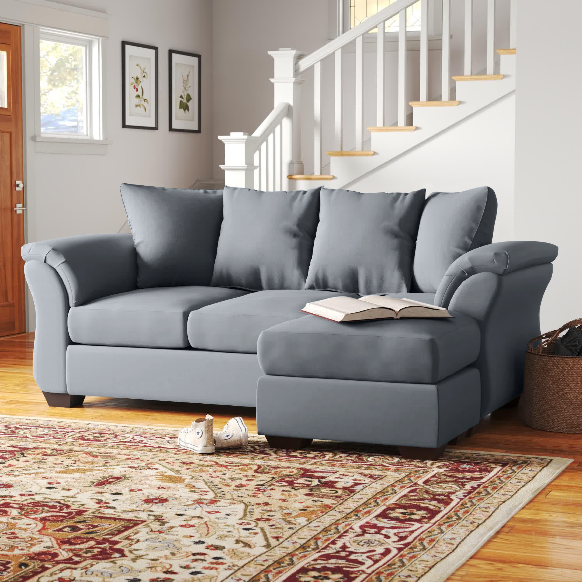 Torin 89″ Wide Reversible Sofa & Chaise
