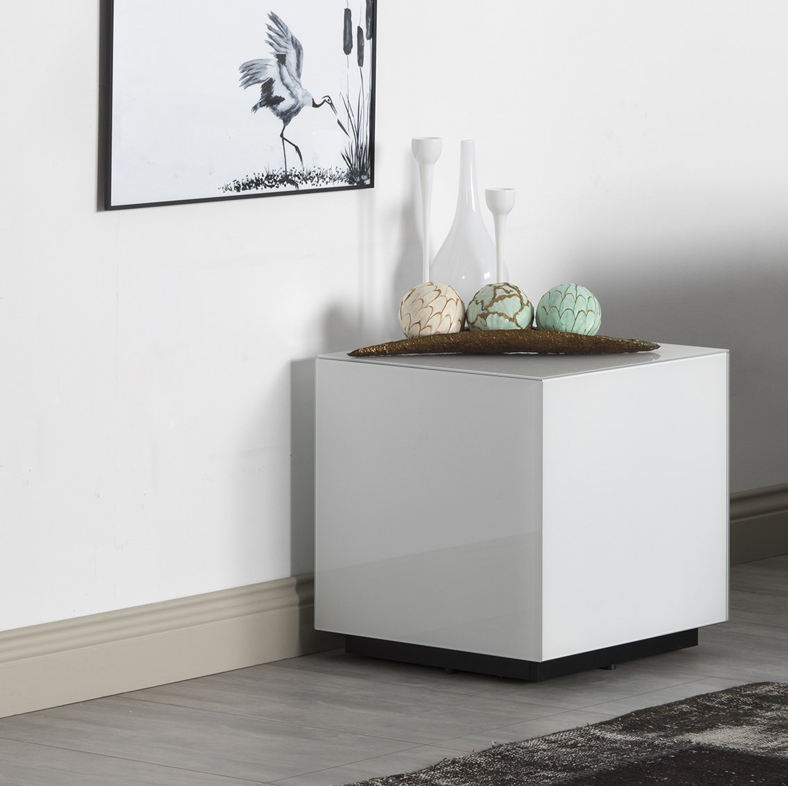 Orren Ellis Mcmartin 18.27'' Tall Glass Block End Table & Reviews Wayfair