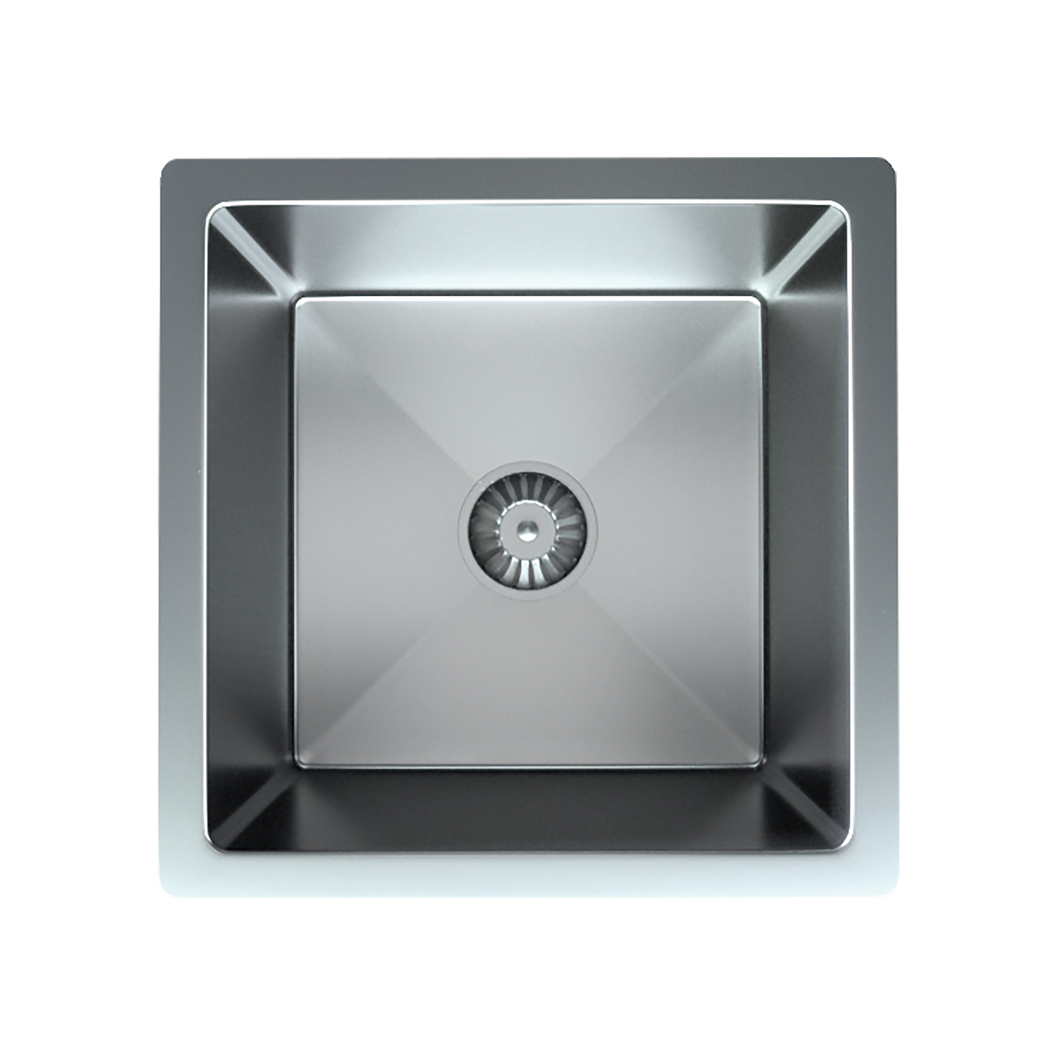 Valley Acrylic Ltd. 15" L x 15" W Undermount Bar Sink with Basket