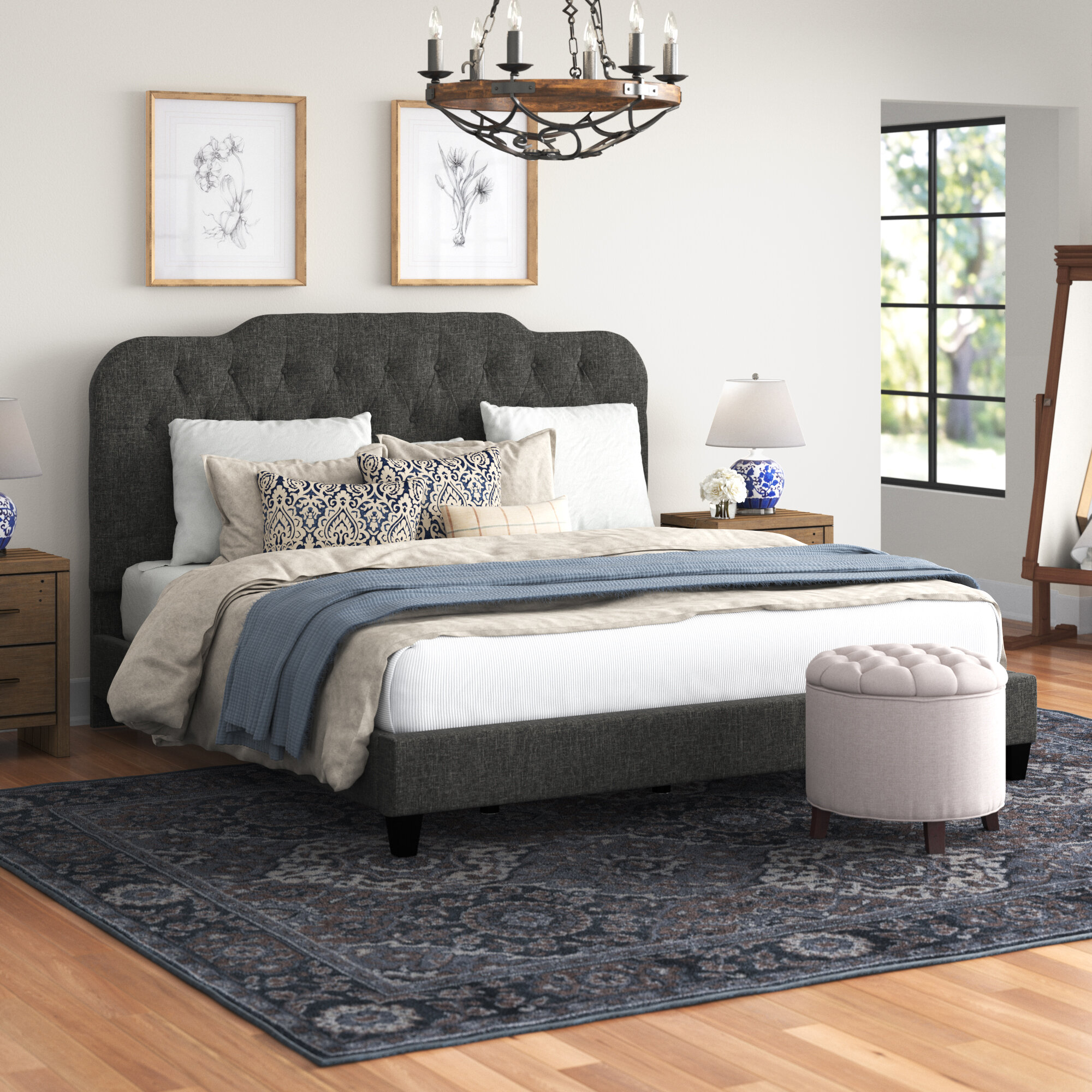Alcott Hill® Cliney Upholstered Bed & Reviews | Wayfair