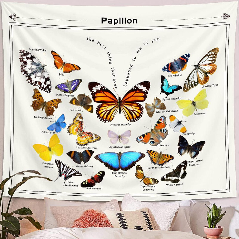 Butterfly Wall Decorations - Spring Wall Art - Polyester Tapestry - Spring Wall Decorations