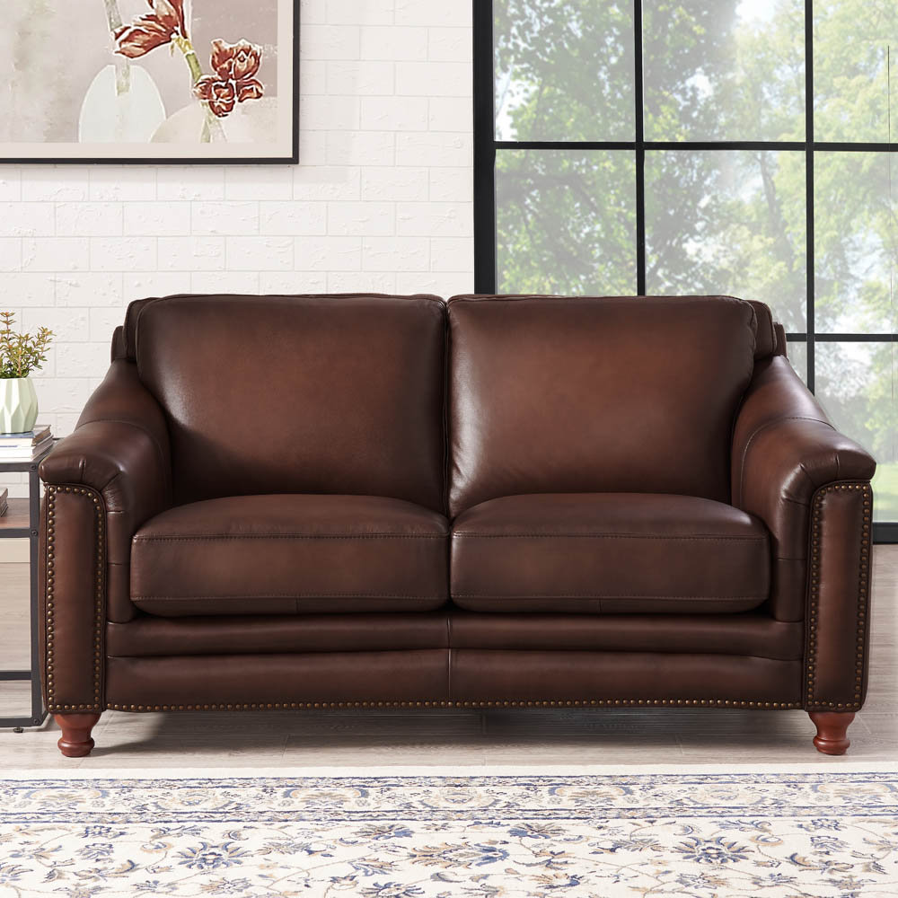 HYDELINE Belfast 66.5'' Leather Loveseat Wayfair