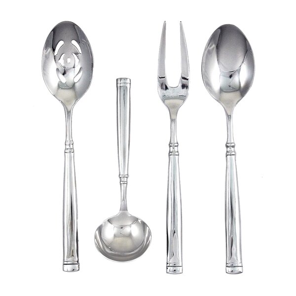 Silver Kitchen Cultery Set for Dining Buffet Picnic Stainless Steel Spoons 6 Pieces of Scoops with 1 Swan Shaped Holder Spoons Set 
