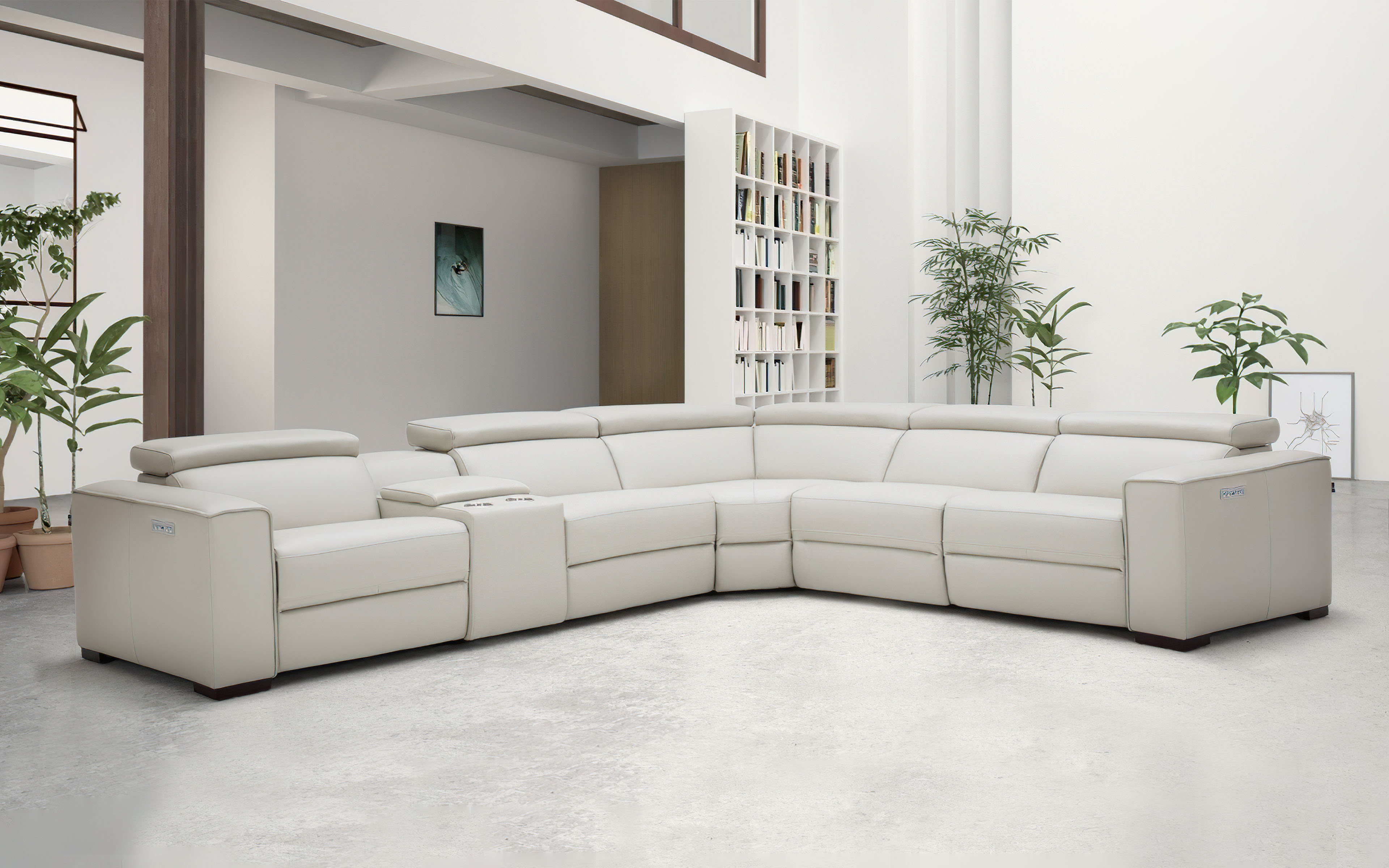 Jubilee Modern/contemporary design 6 Piece Leather Reclining