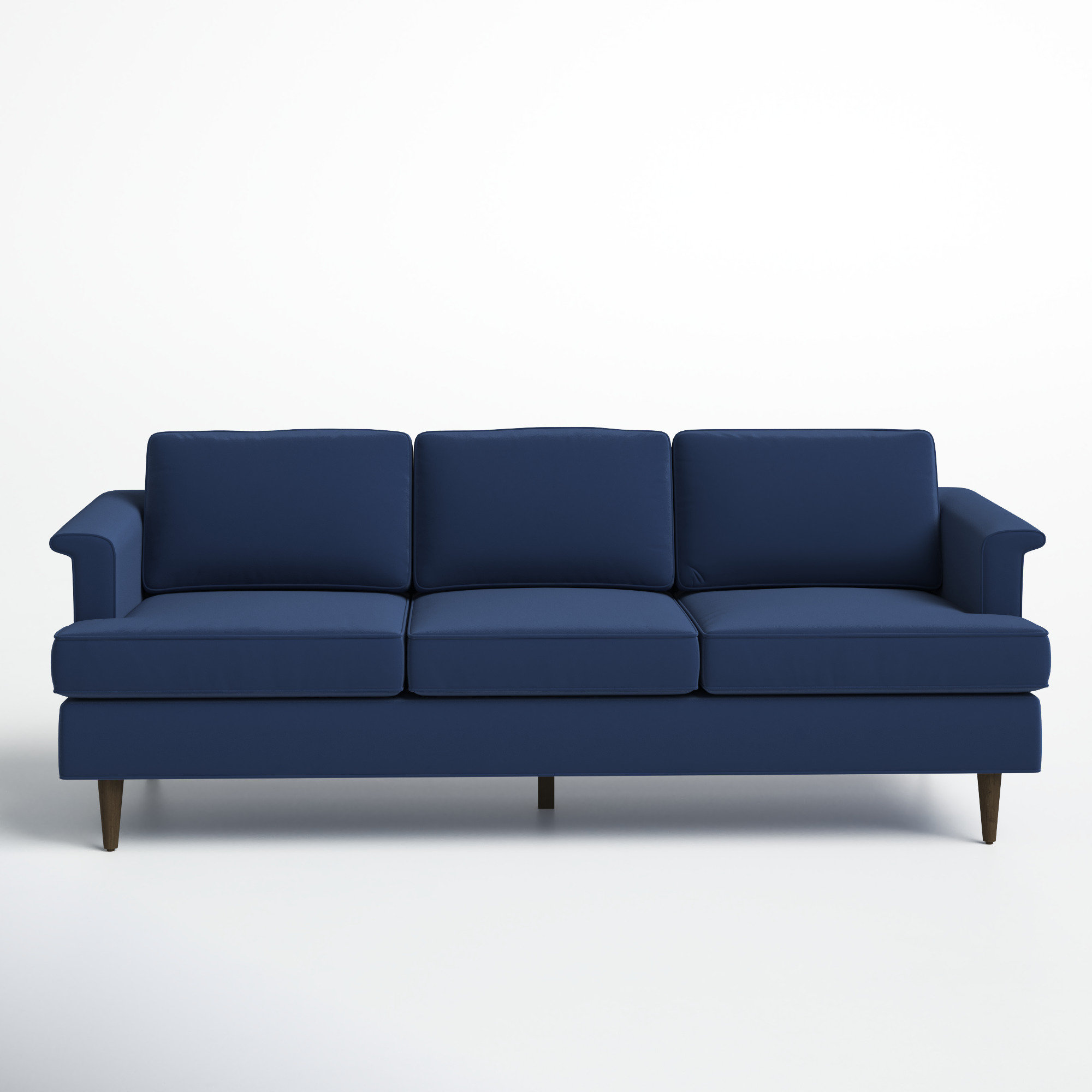 Steffen 87.4” Velvet Rolled Arm Sofa