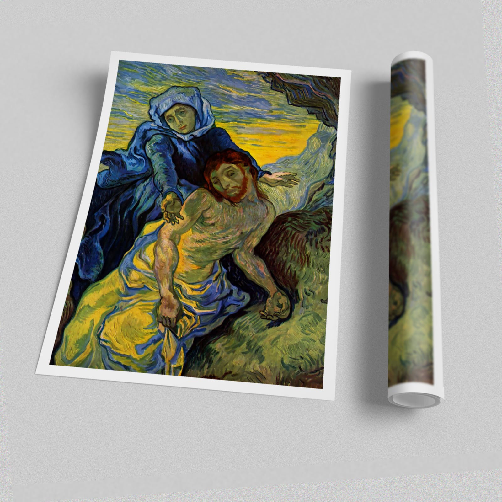 East Urban Home Van Gogh Pieta (By Eugene Delacroix) Art Classic Print  Poster by Eugene Delacroix - Unframed Graphic Art | Wayfair.co.uk
