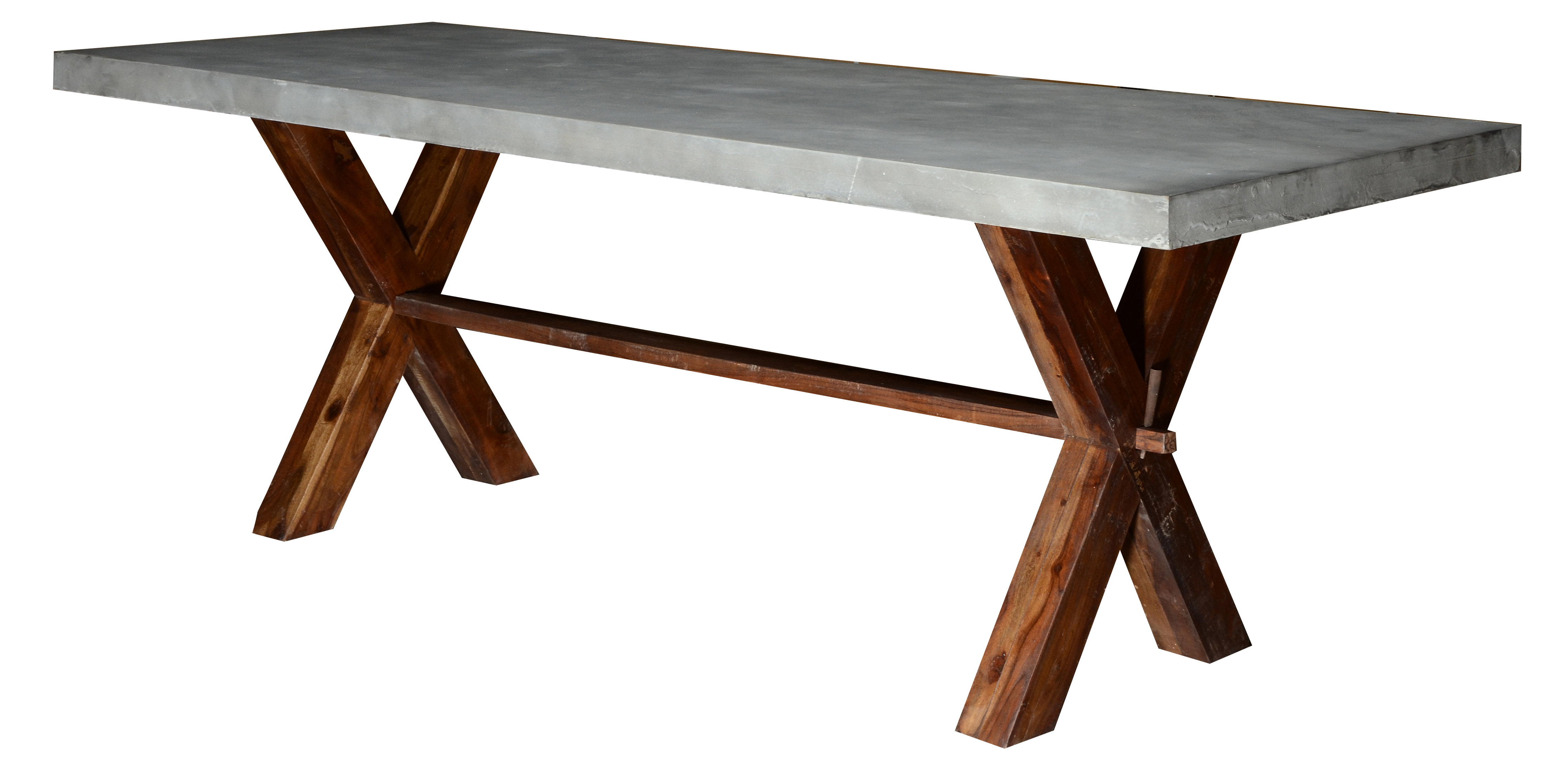 17 Stories Ardolino 60'' Concrete Trestle Dining Table & Reviews Wayfair
