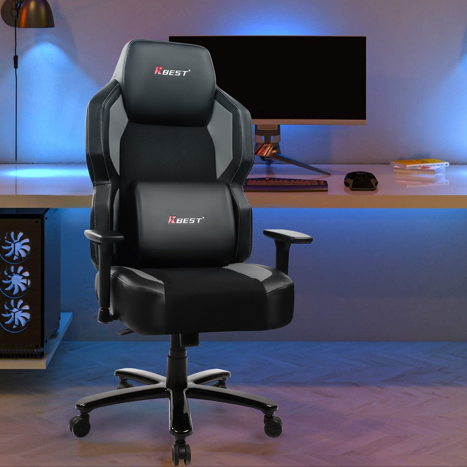 桜の花びら(厚みあり) Gaming Chair with Footrest Computer Gamer Chair Racing Style  Ergonomic Chair Height Adjustable Office Chair Reclining Video Game Chair  with Lumbar Su