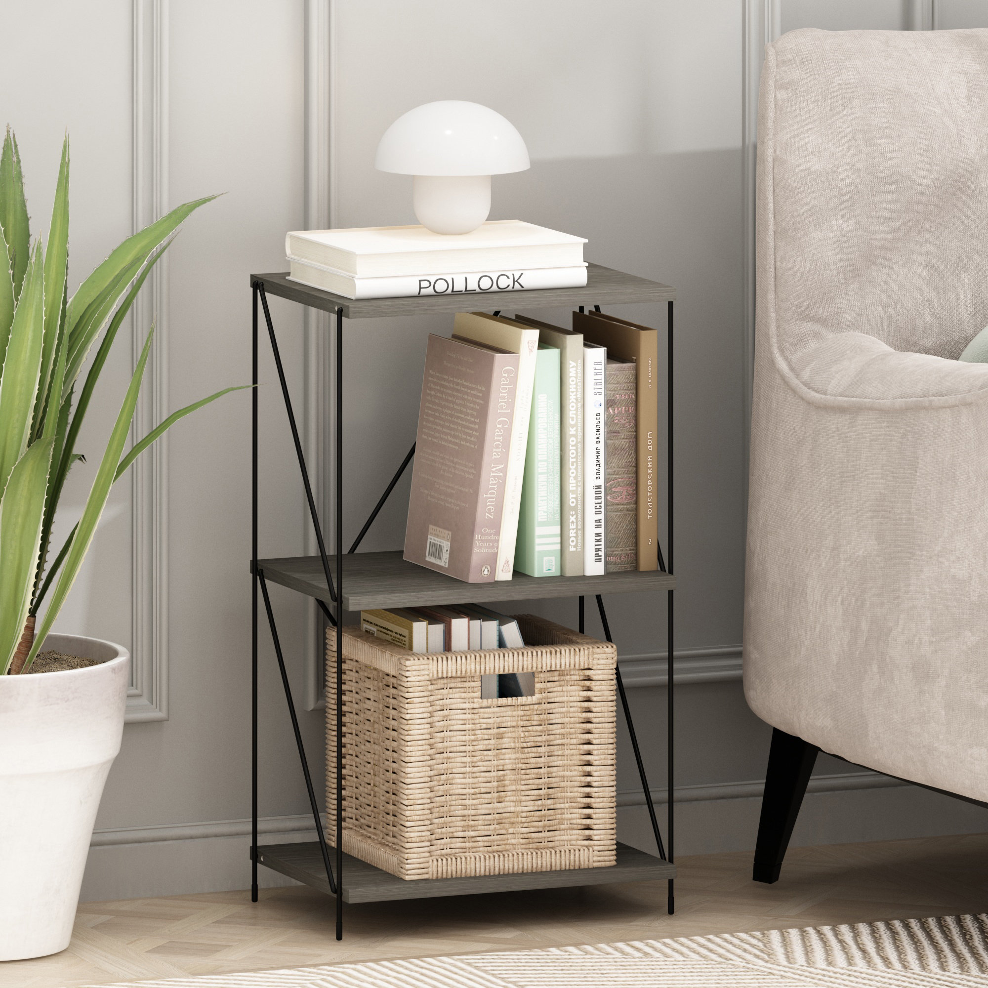 17 Stories Townville Bookcase Wayfair