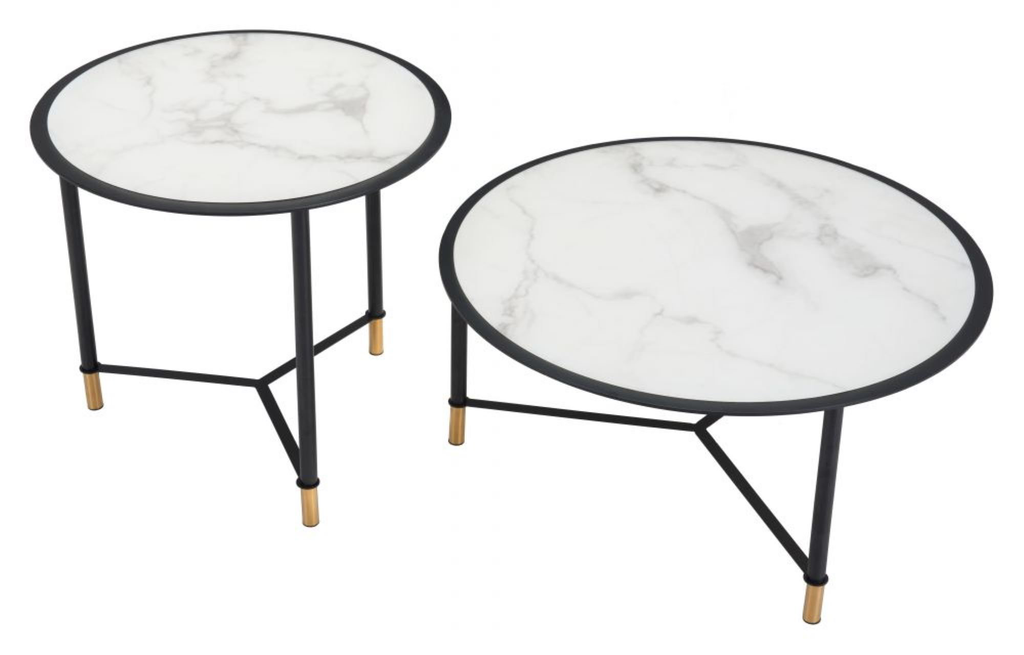 Ivy Bronx Davis Coffee Tables White & Black Wayfair