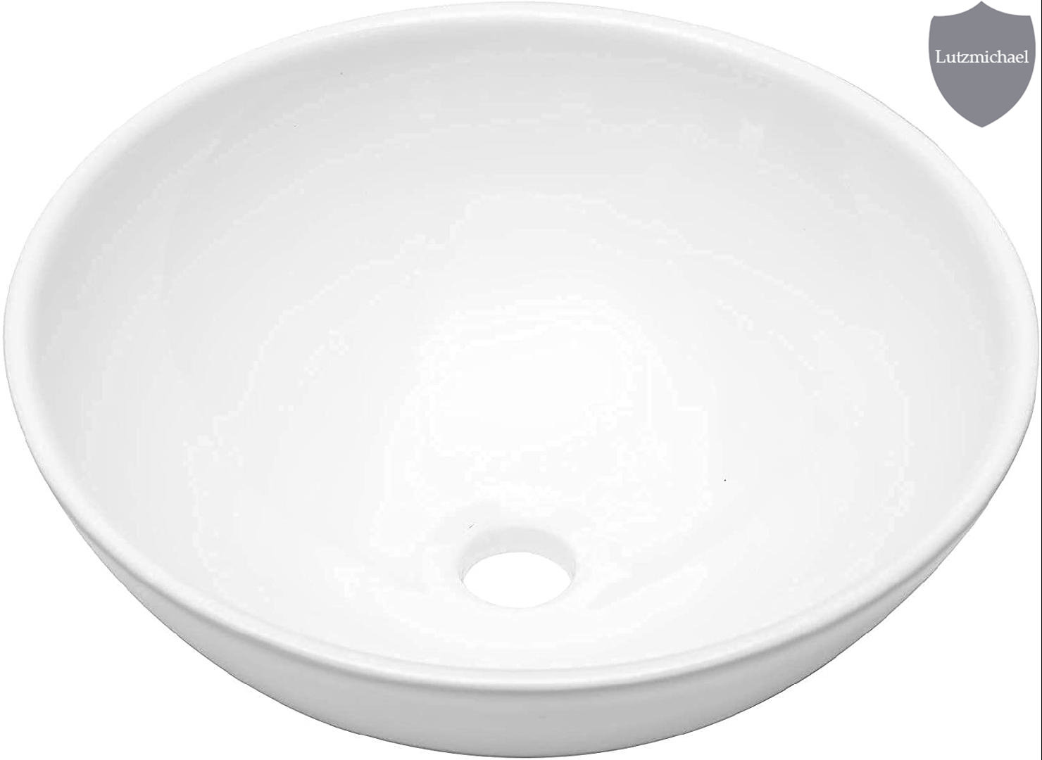 Menggutong 16'' White Ceramic Circular Vessel Bathroom Sink Wayfair