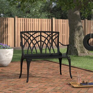 Bronze Ivy Vines Outdoor Garden Metal Bench Park Lawn Patio Seat Deck Furniture 