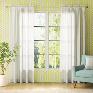 2 Panels Embossed Maple Rod Pocket Window Curtain Panel Drape 81030-2 