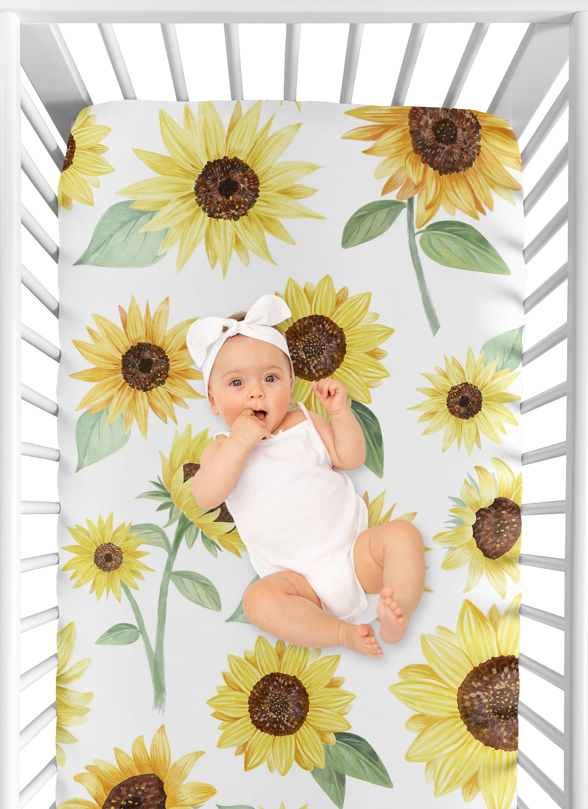 Sweet Jojo Designs Sunflower Fitted Crib Sheet & Reviews Wayfair