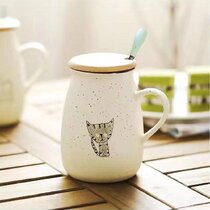 Cute Meow Kitten Cat Face Coffee Tea Ceramic Mug Office Work Cup Gift 