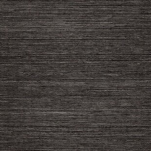 Modern Matt Black gloss charcoal gray plain faux grasscloth textured Wallpaper 