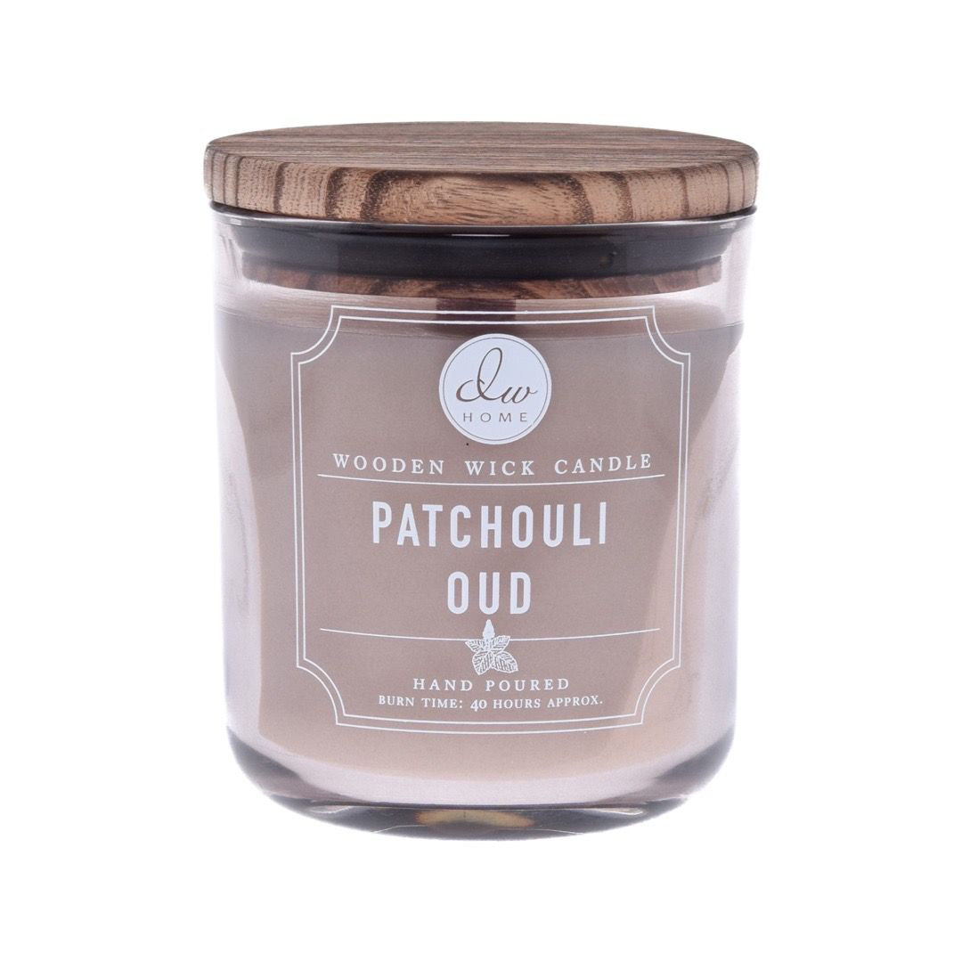 DW HOME CANDLE SOOTHING PATCHOULI MUSK LEATHERED CEDAR AMBER NEW 13.77  GENTLE