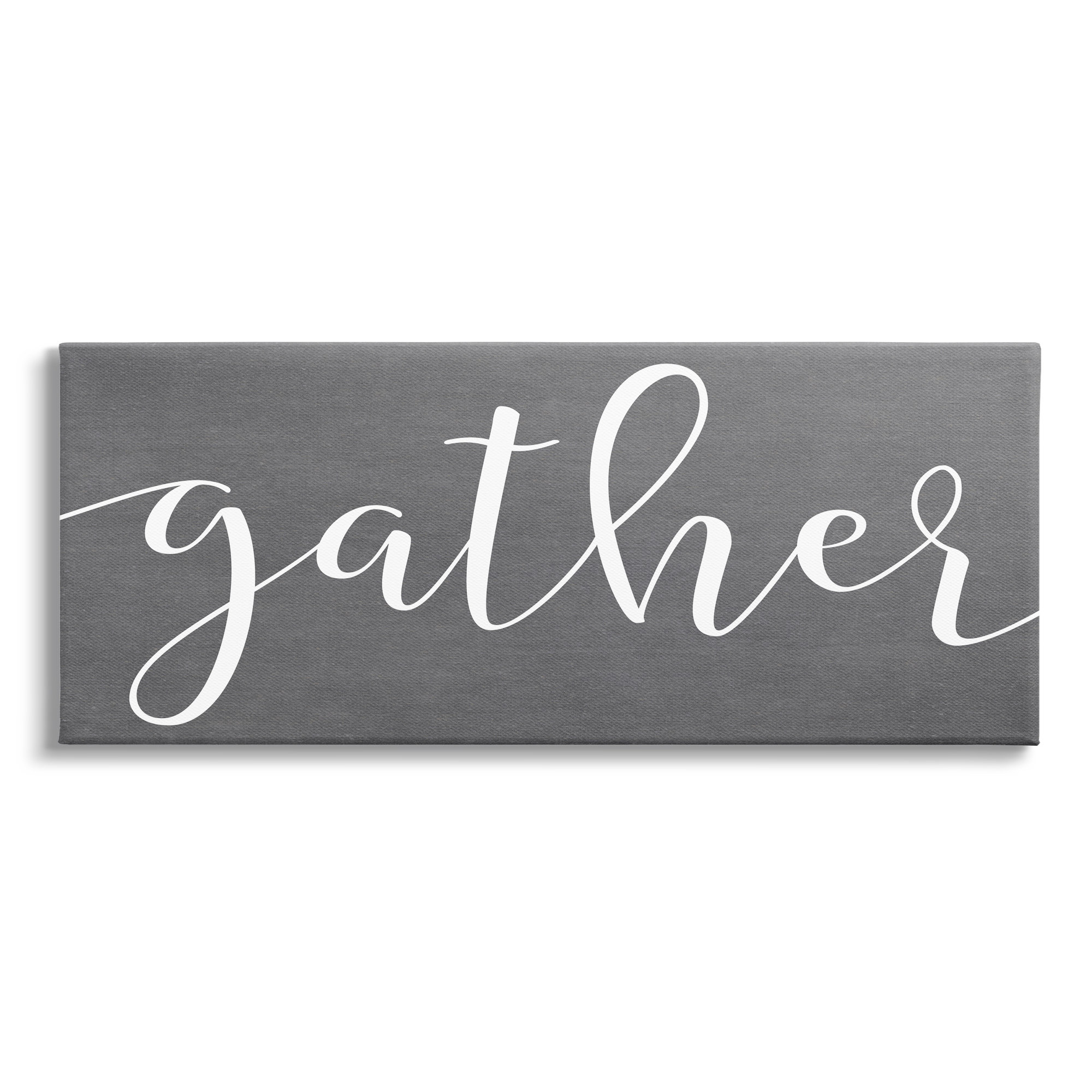 Stupell Industries Gather Rustic Family Calligraphy Cursive Sign by