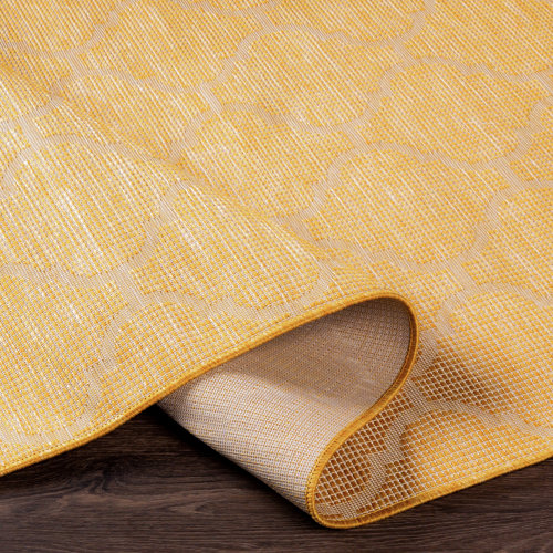 Andover Mills™ Alline Yellow Indoor/Outdoor Rug & Reviews | Wayfair
