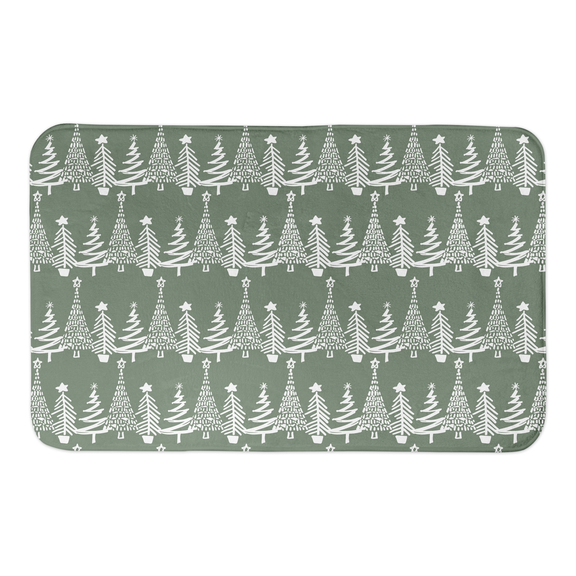 The Holiday Aisle® Denalia Christmas Tree Bath Mat Wayfair