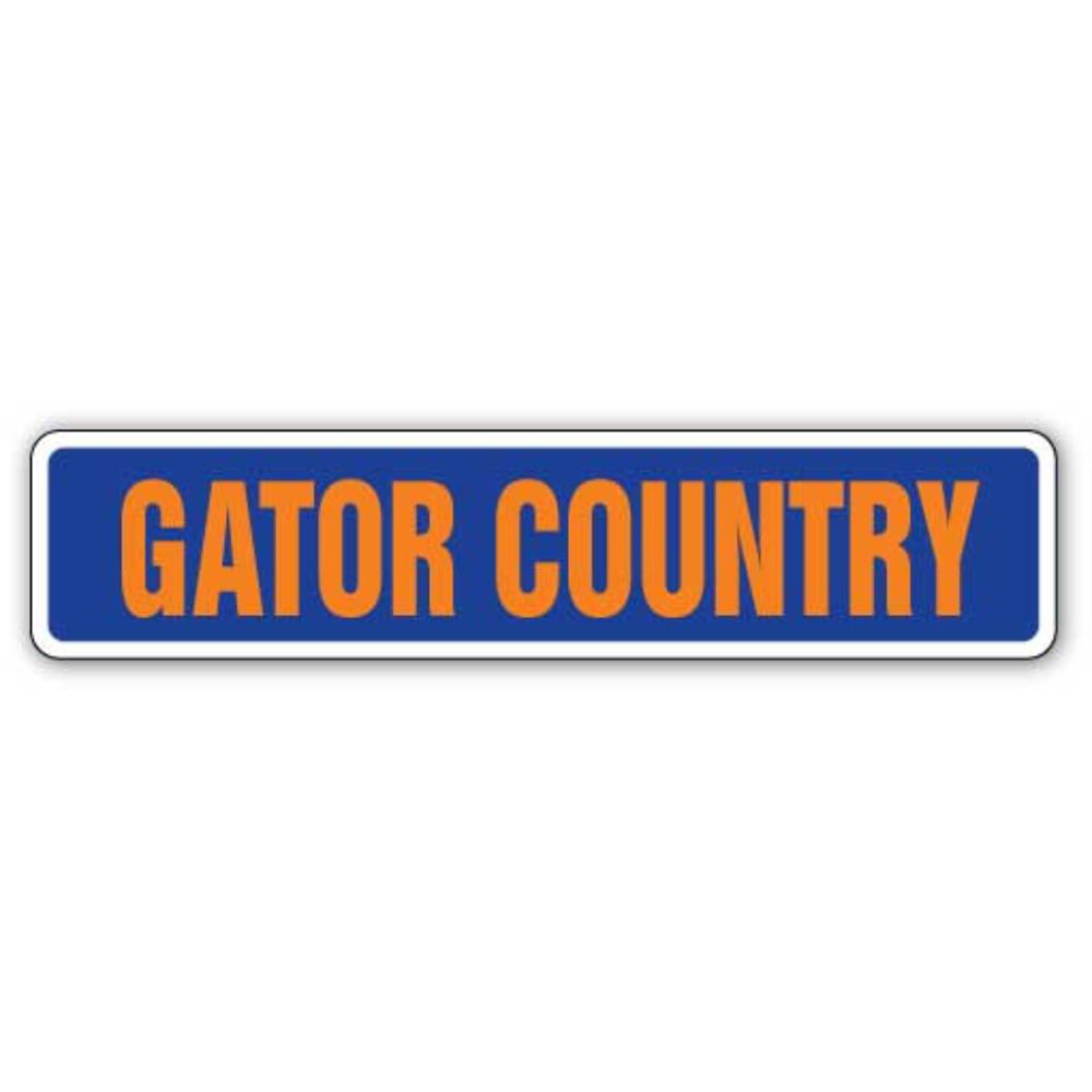 SignMission Gator Country Street Sign Gators Fan Aligator Lover