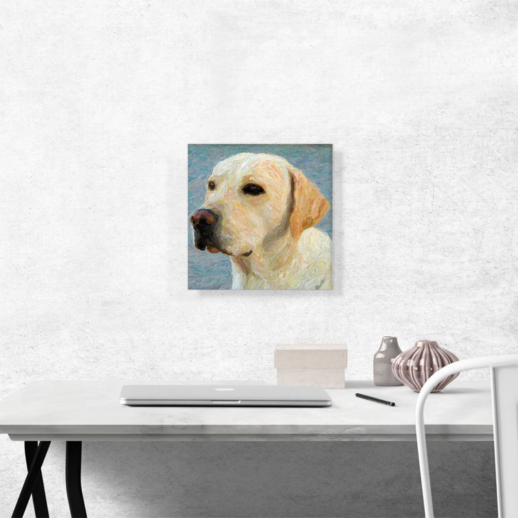 yellow lab canvas art