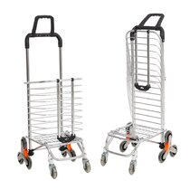 Urban Stair Climbing Cart 6 Wheels Folding Grocery Laundry Shopping Handcart 