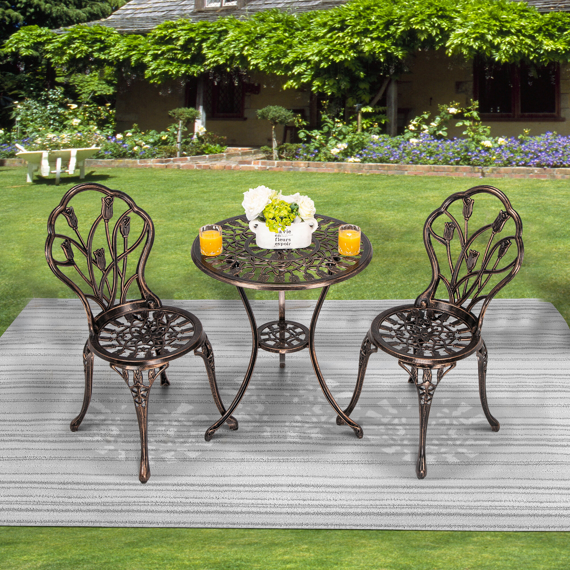 CoolMore Round 2 - Person Outdoor Dining Set & Reviews | Wayfair