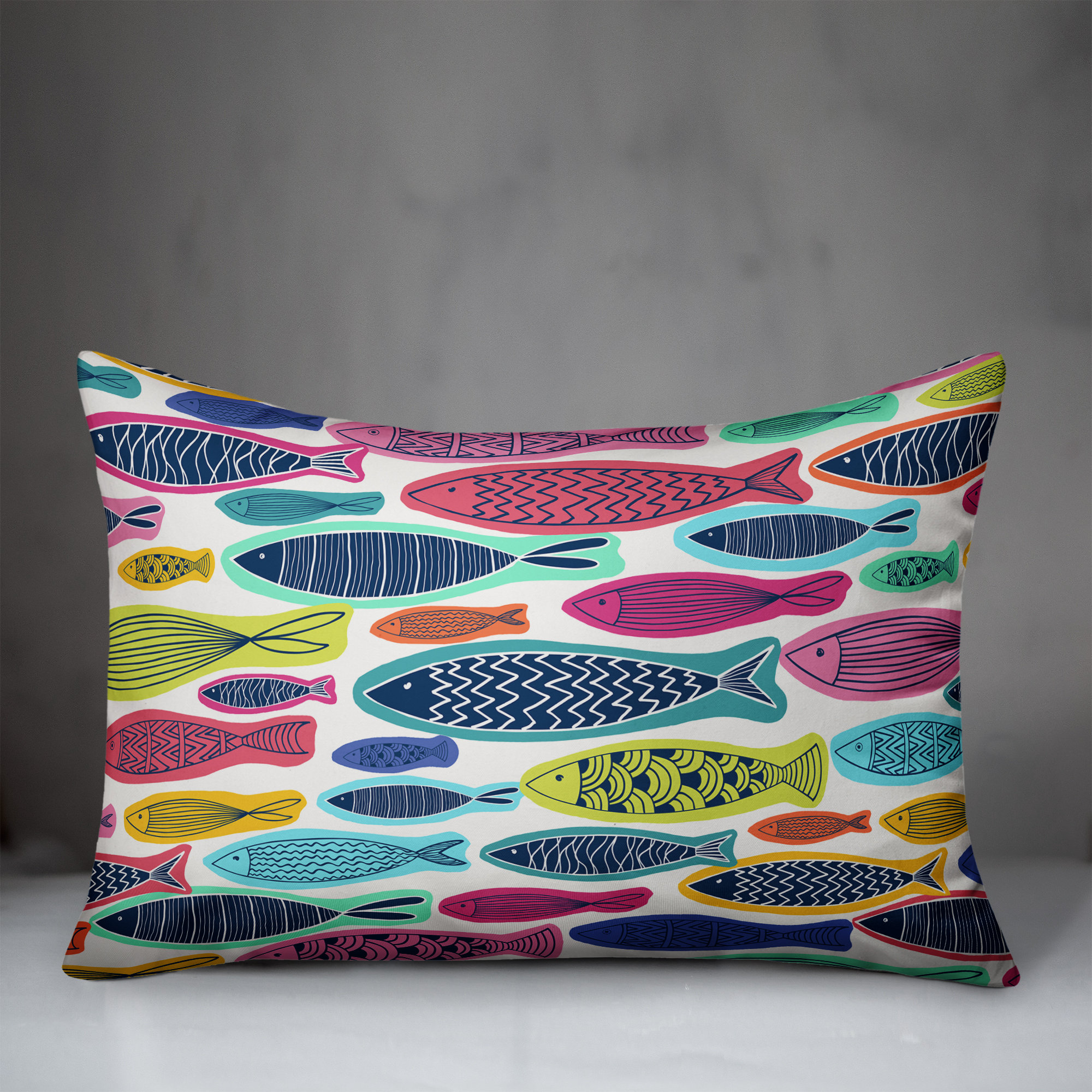 colorful lumbar throw pillow