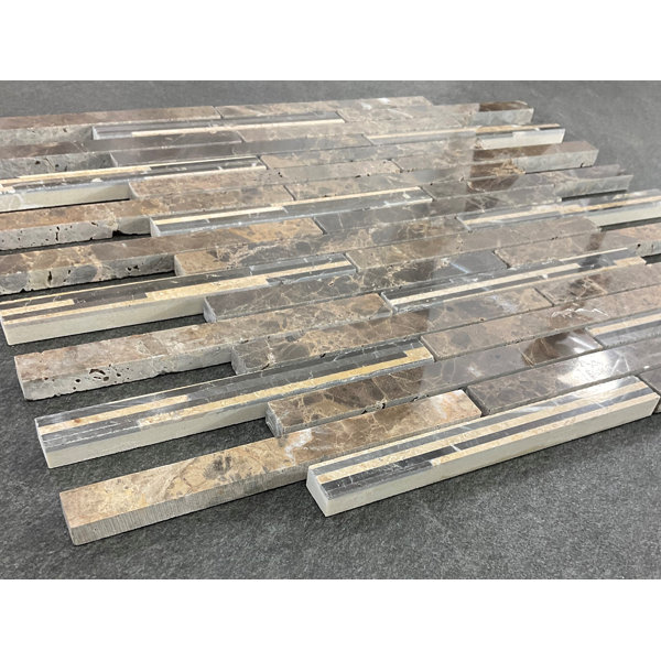 ES Stone Dark Emperador Mix Marble Moaic Tile | Wayfair