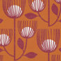 Orange Modern Tulip 100% Polyester
